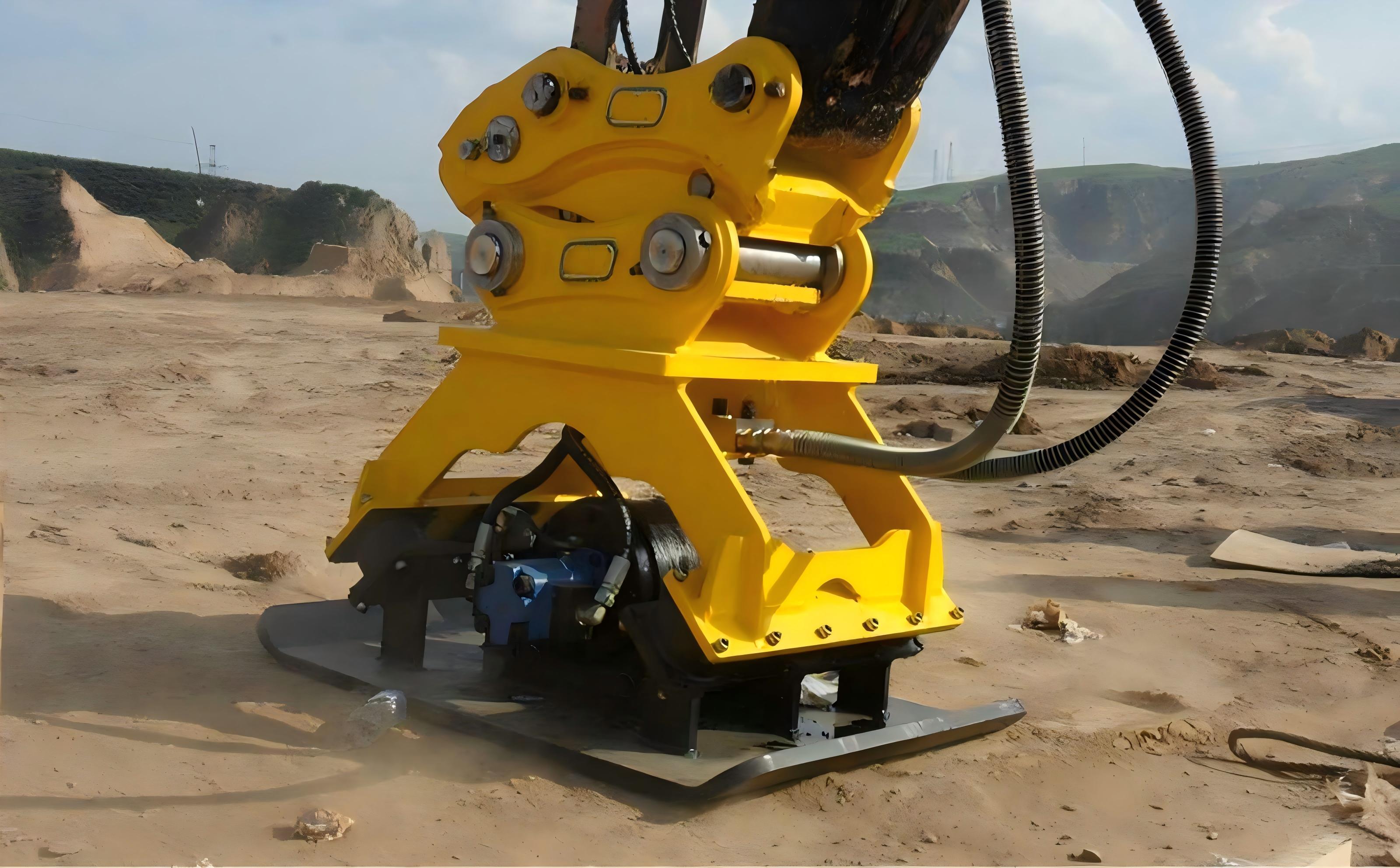 Gravemaskin tilbehør - hydraulisk flat komprimator